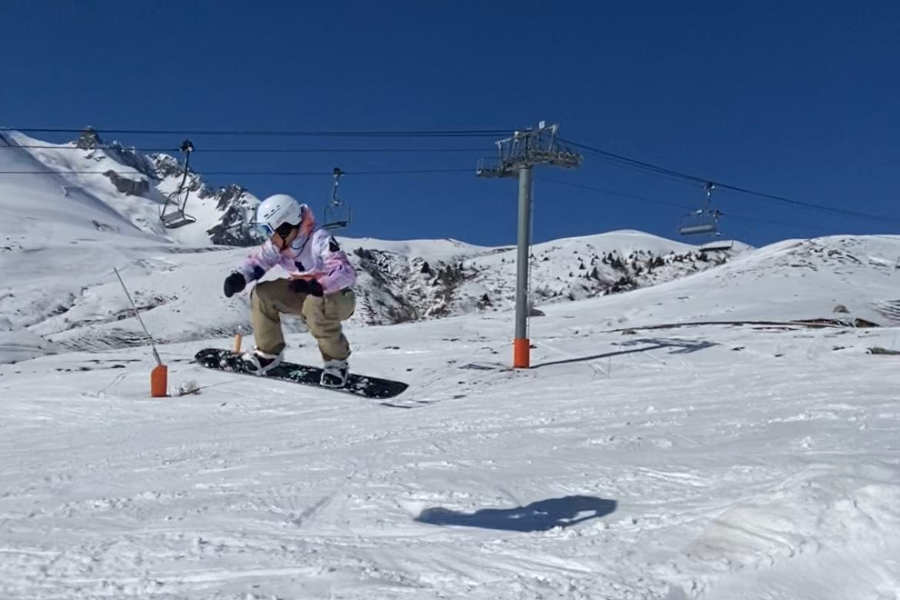 Snowboarden in La Grand Domaine