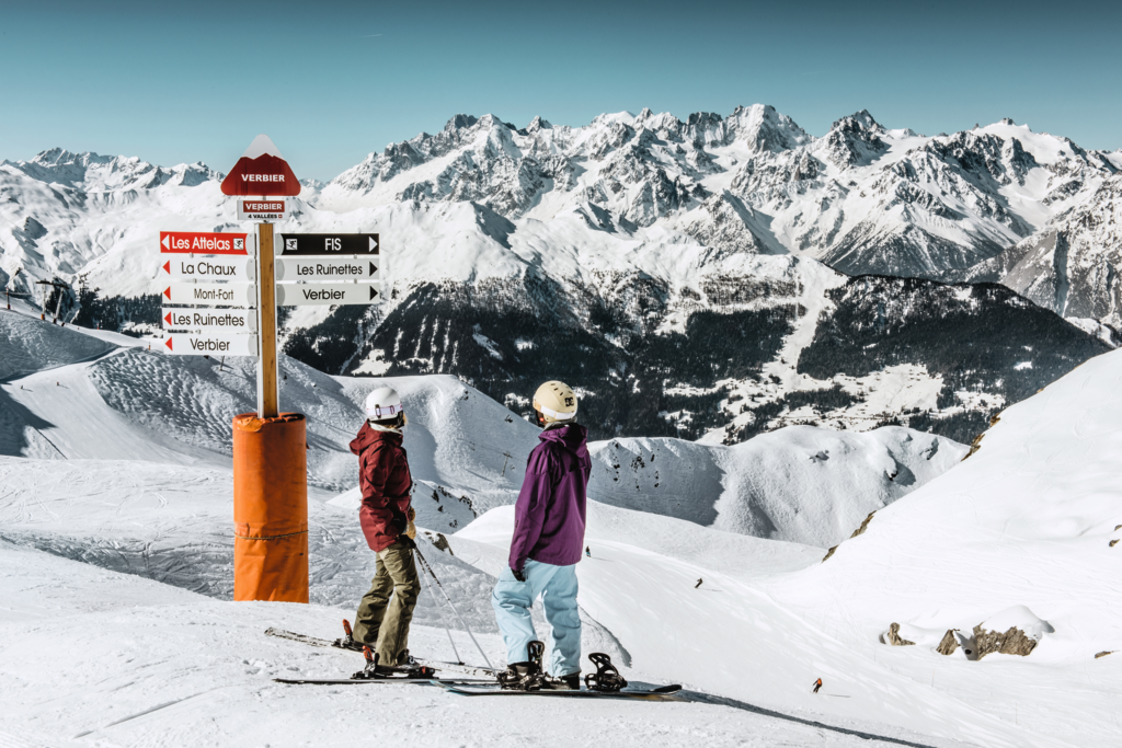 Verbier, skiën, snowboarden